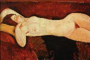 Amedeo Modigliani liggande aktsudie painting